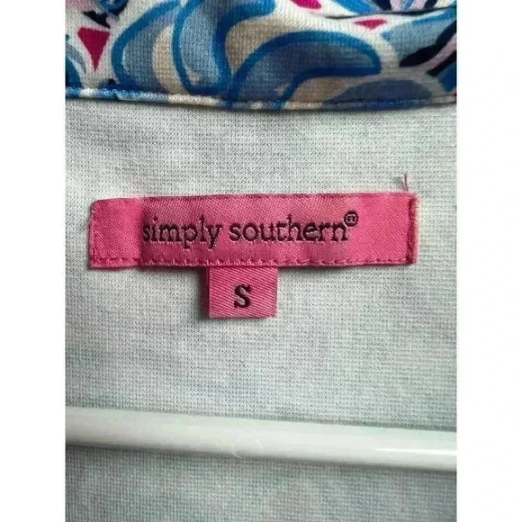 Simply Southern Leaf Print Tunic Dress Small - Picture 4 of 10